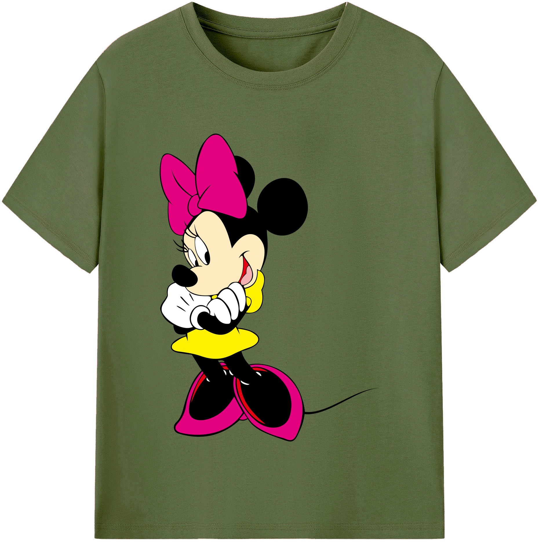 （画像用） ミッキーマウス Mickey Mouse 綿100％半袖Tシャツ（フロントプリント）